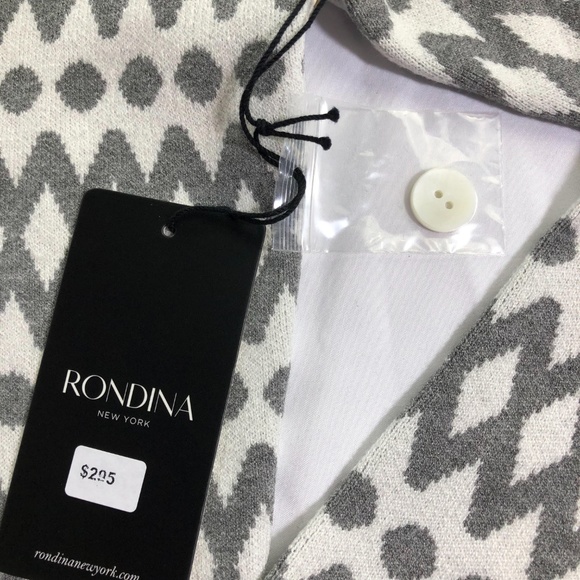 🆕Rodina Grey White Cardigan NEW size XS - Picture 7 of 8